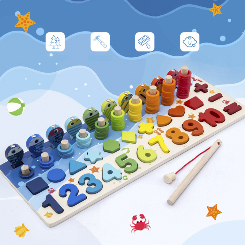 Board Game Harvest - Drewniane Klocki 3D Montessori dla Dzieci,
