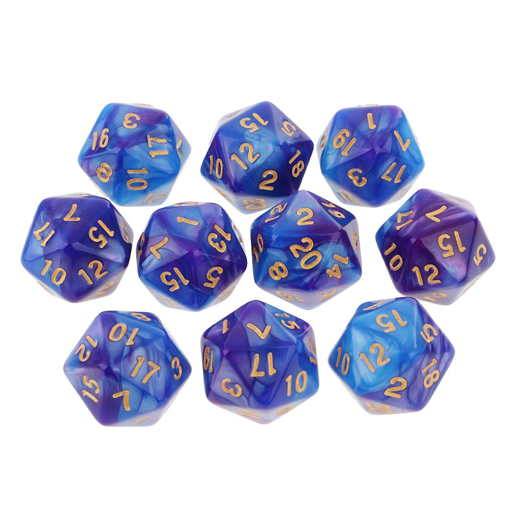 Board Game Live - 10 sztuk wielościenne 20-stronne kostki D20