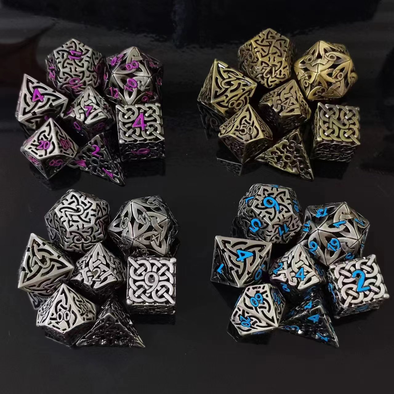 7 szt. D4-D20 Cosplay mosiężne – Board Game Master recenzja i cena