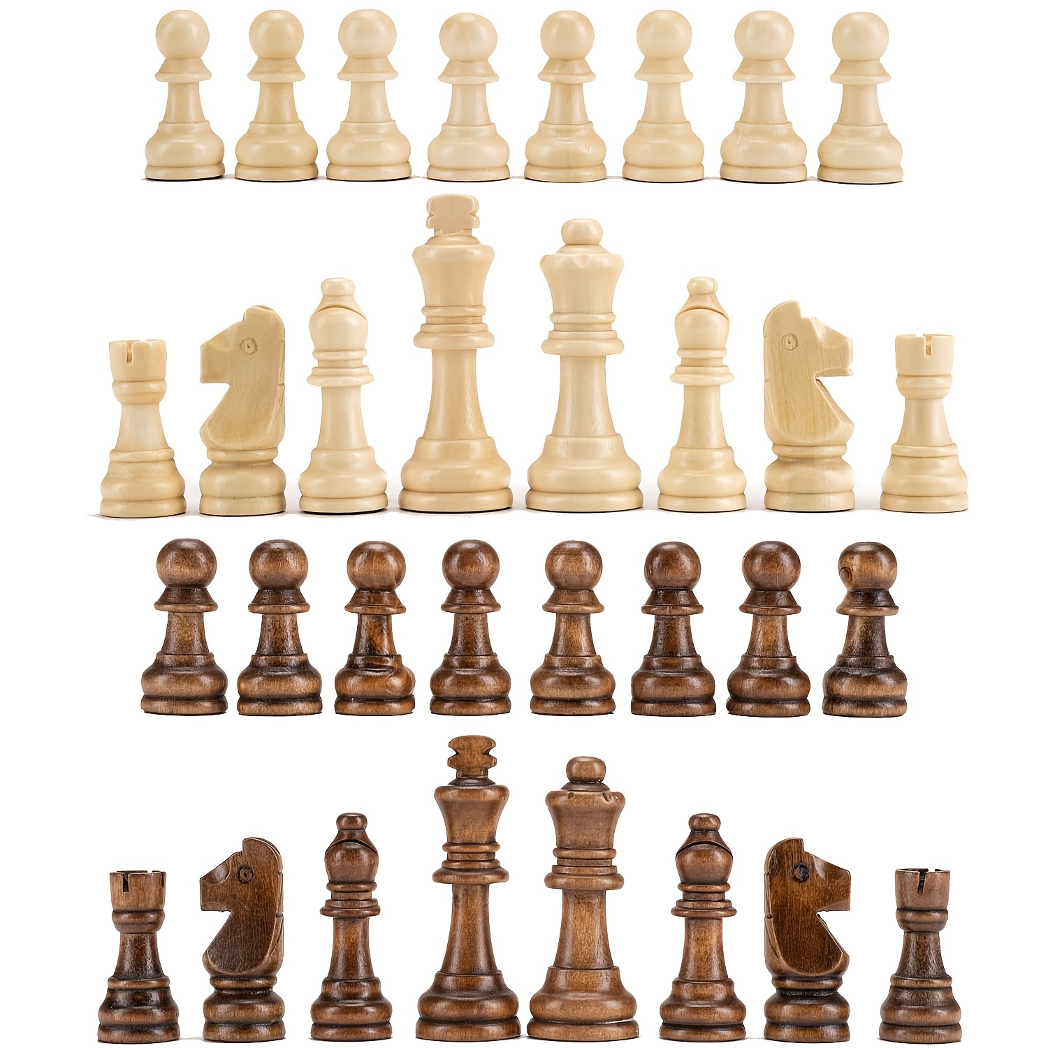 32 sztuki drewnianych szachów  – Board Game Queen recenzja i cena